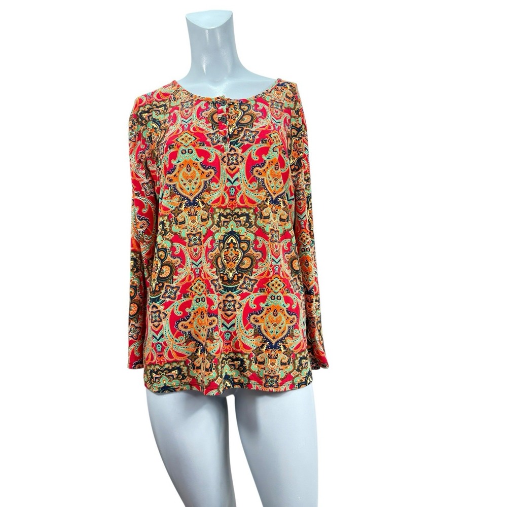 JM Jonathan Martin collection for her M colorful long‎ sleeve top